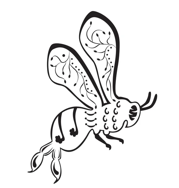 Včela v přírodě — Stockový vektor