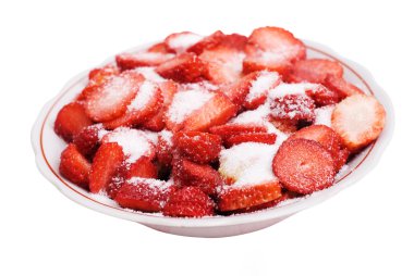 Strawberry with sugar clipart