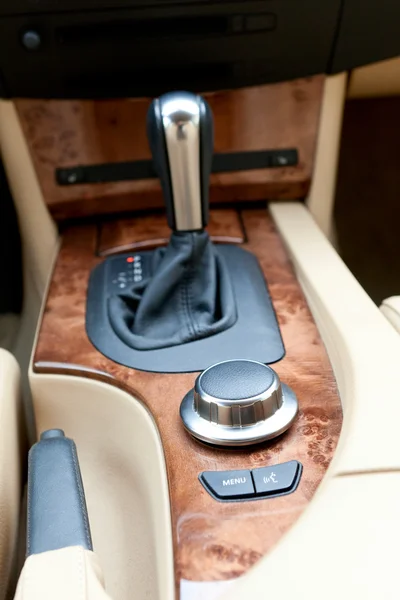 Interior console of luxury car — Stock Photo, Image