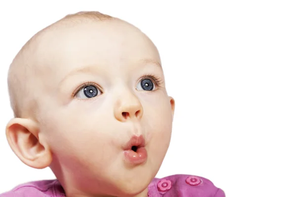 美しい大きな目をした女の赤ちゃん — ストック写真