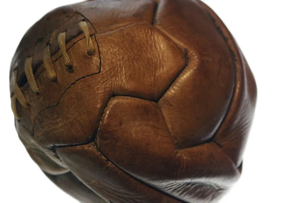 Stary skórzany starodawny piłki nożnej Obrazy Stockowe bez tantiem