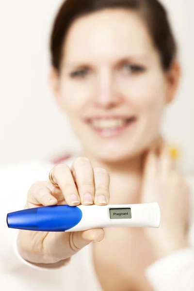 Test di gravidanza positivo Foto Stock Royalty Free
