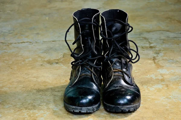 Leather Army Boots — Stock Photo, Image