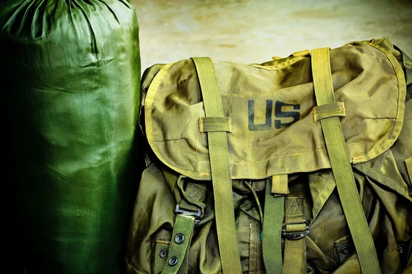 Soldado saco do exército — Fotografia de Stock