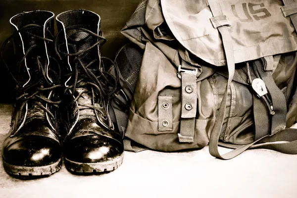 Buty armii — Zdjęcie stockowe