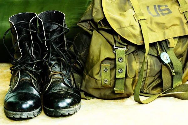 Ordu çanta asker — Stok fotoğraf