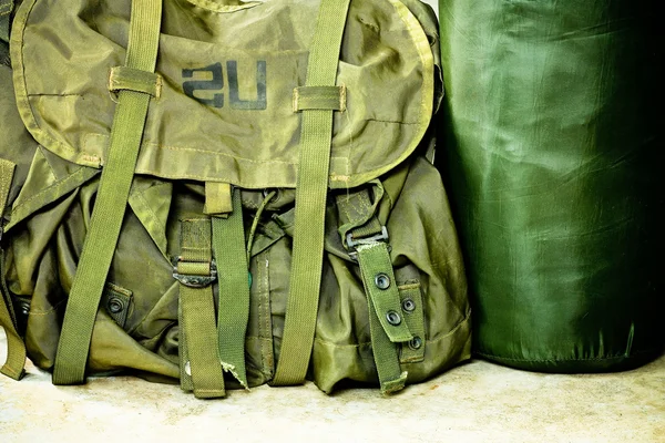 Army bag soldier — Stock Photo, Image