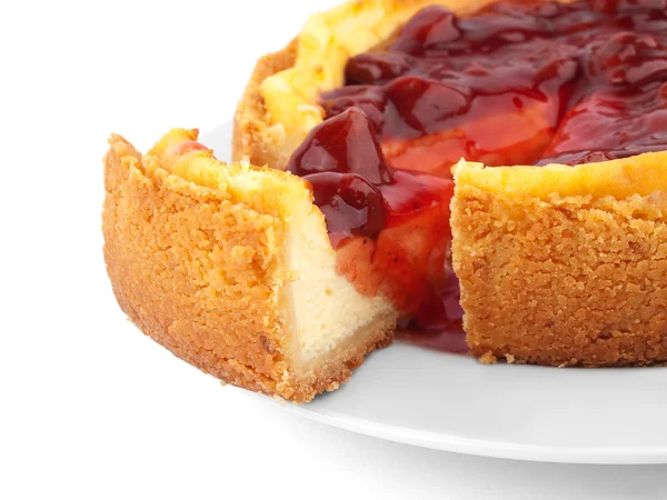 Çilek vanilyalı cheesecake — Stok fotoğraf