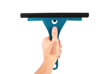 Hand with window cleaning tool clipart