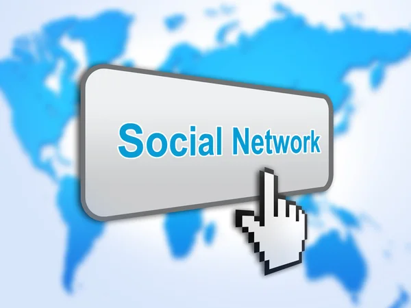 Botão de mídia social — Fotografia de Stock
