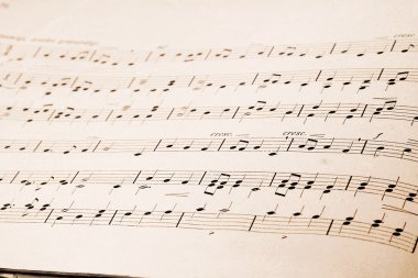 eski müzik kitap müzik notaları