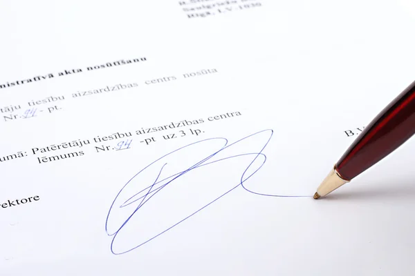 Assinatura por contrato — Fotografia de Stock