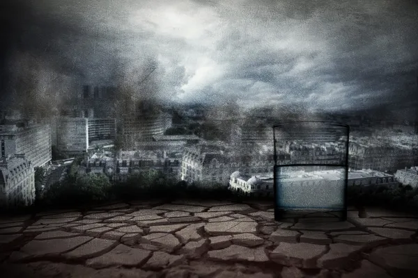 Kirli şehir görüntüsü — Stok fotoğraf