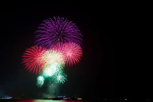 Fuochi d'artificio al mare — Foto Stock
