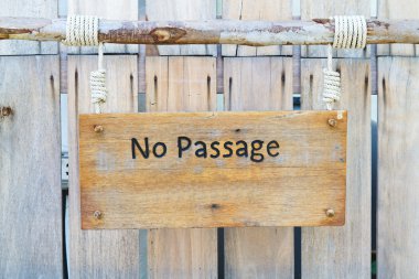 No passage sign clipart