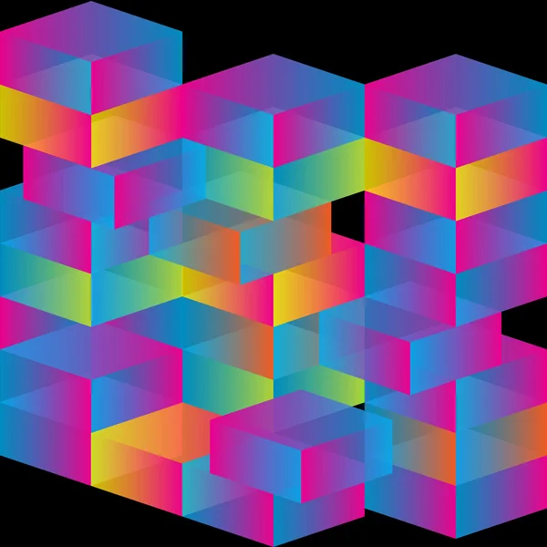 Cubos de arco-íris 3d — Fotografia de Stock