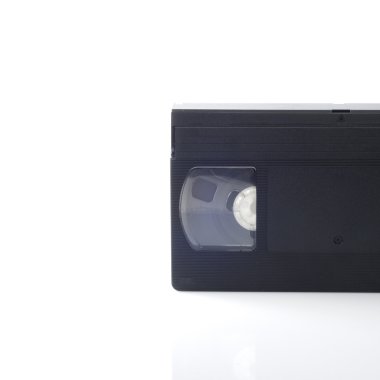 video kasetleri üzerinde beyaz arka plan izole parçası.