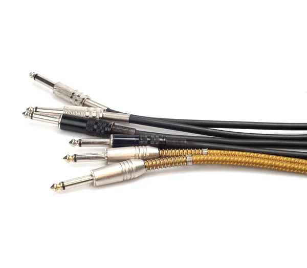 Set of instrument cables isolated on white background — Stock Photo, Image