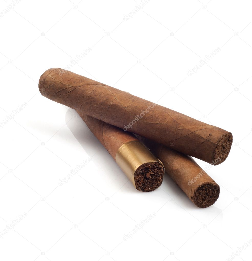 Cigars isolated on white background