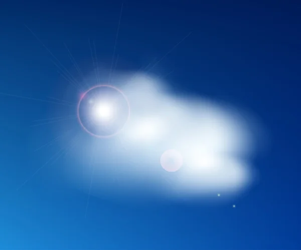 Einzelne Wolke — Stockvektor