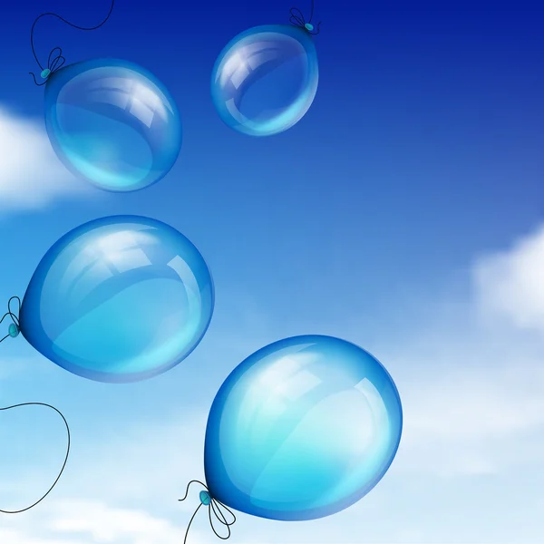 Blå ballonger — Stock vektor