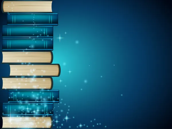 Blue boeken — Stockvector