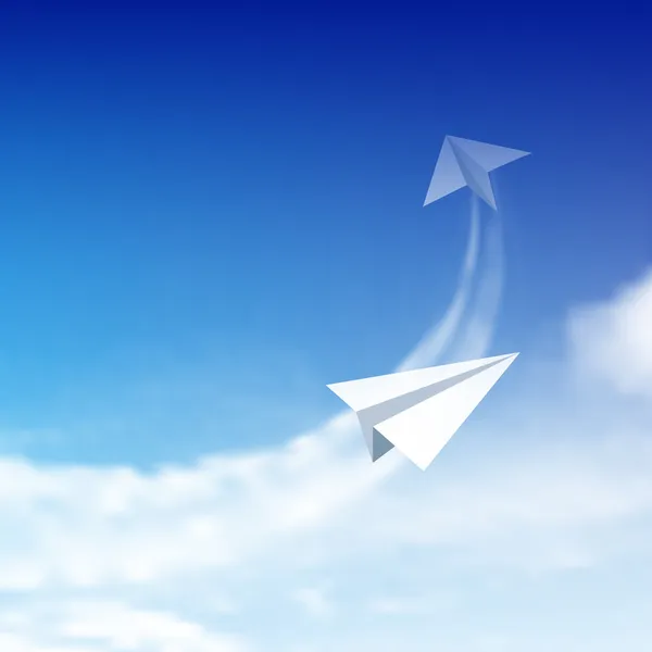 Avion de papier — Image vectorielle