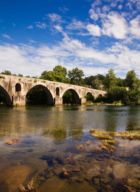 Roman bridge of Ponte do Porto, Braga, in the north of Portugal clipart