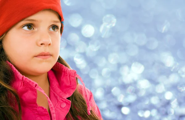 Hermoso retrato de niña de invierno — Foto de Stock