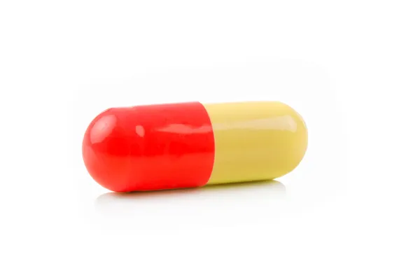 Orvosi tabletta fehér háttér — Stock Fotó