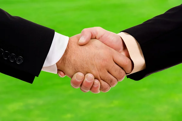 stock image Global warming handshake - Conceptual image