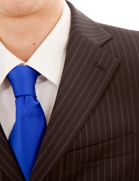 Närbild affärsman kostym och slips — Stockfoto