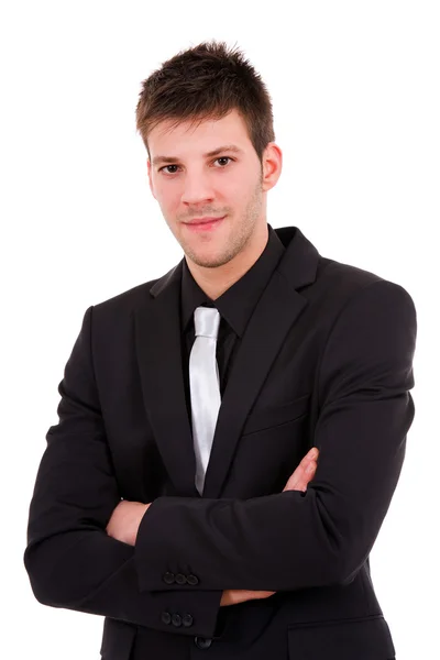 Młody biznes portret mężczyzna na białym tle — Zdjęcie stockowe