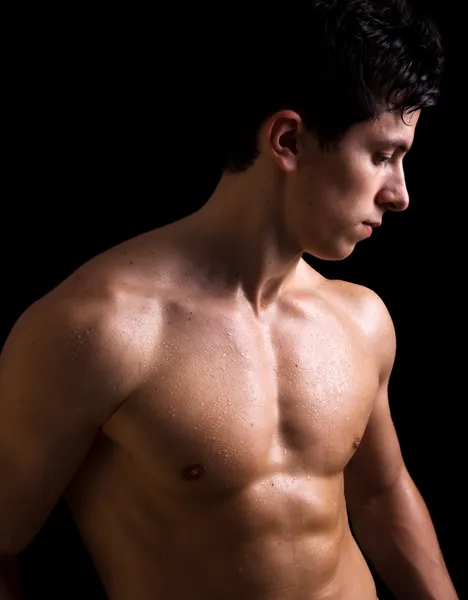 Giovane uomo sano con busto muscoloso — Foto Stock