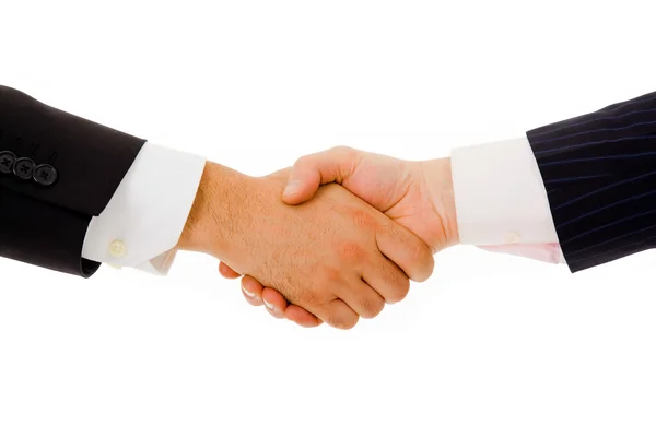 Business handslag på vit bakgrund — Stockfoto