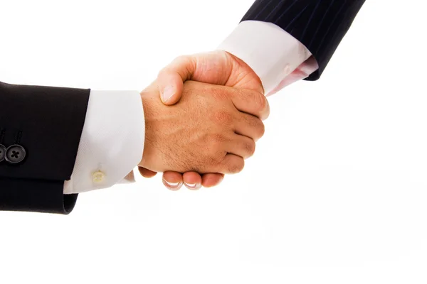 Business men handshake on white background — Stock Photo, Image