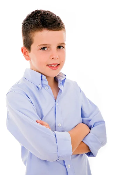 Portrait of adorable young boy looking at camera — Stock Photo, Image