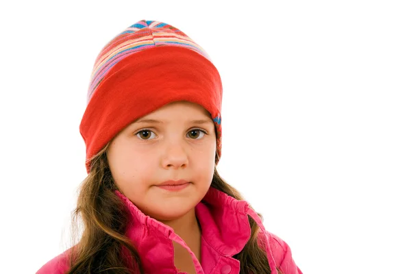 Aranyos lány téli portré — Stock Fotó