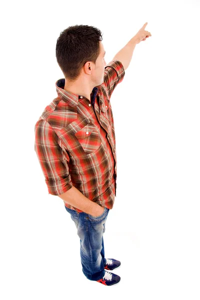Casual ung pekar i en vit bakgrund — Stockfoto