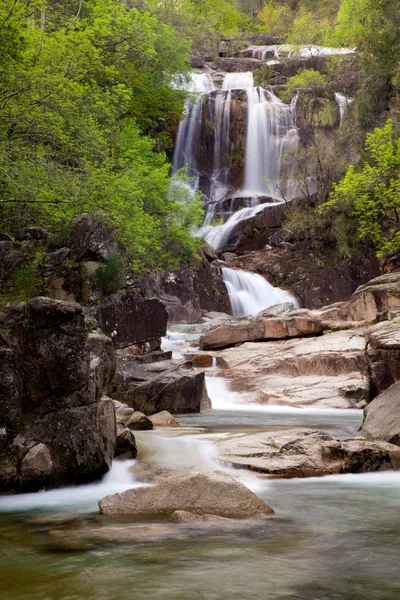 Vodopády v hlubokých lesích — Stock fotografie