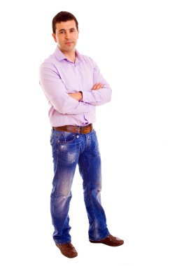Genç casual adam tam vücut