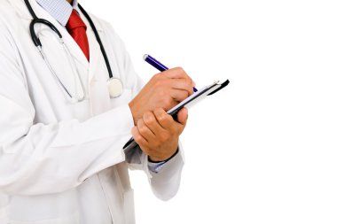 Medical doctor with stethoscope clipart