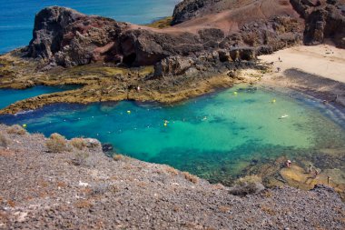 papagayo plaj lanzarote Adası, İspanya