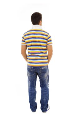 Young man from the back clipart