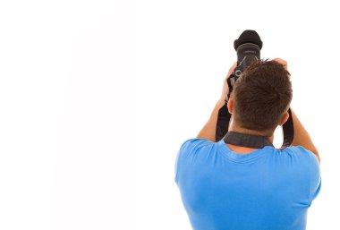 Young photographer with camera clipart