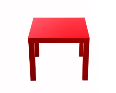 Modern red table clipart