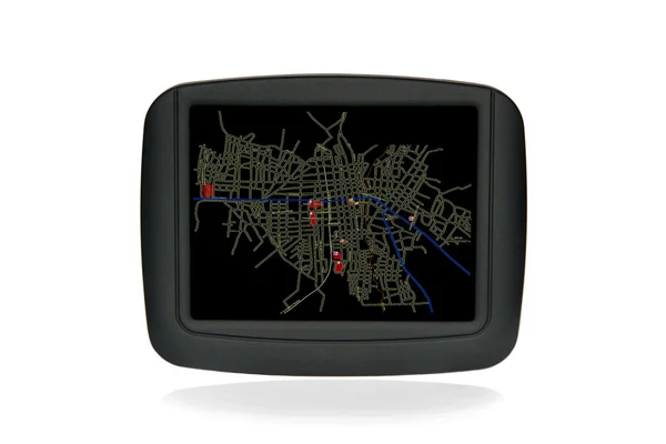 GPS navigator a fehér háttér — Stock Fotó