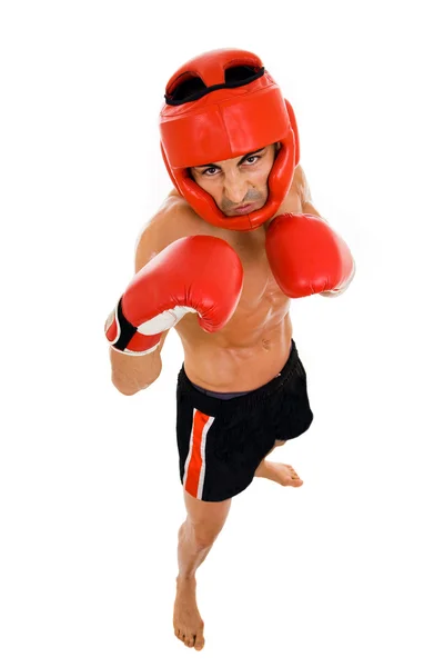 Jonge bokser vechter — Stockfoto
