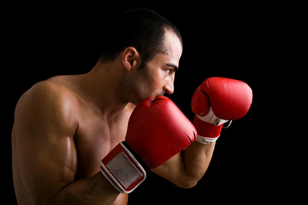 Jonge bokser vechter — Stockfoto