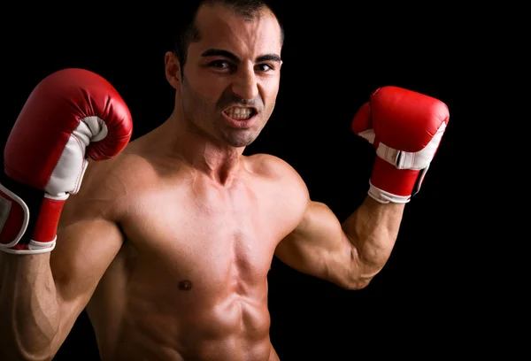 Boxeador joven luchador — Foto de Stock